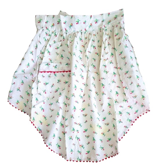 Handmade Accessories - Vintage 1940s Handmade Floral Half Apron